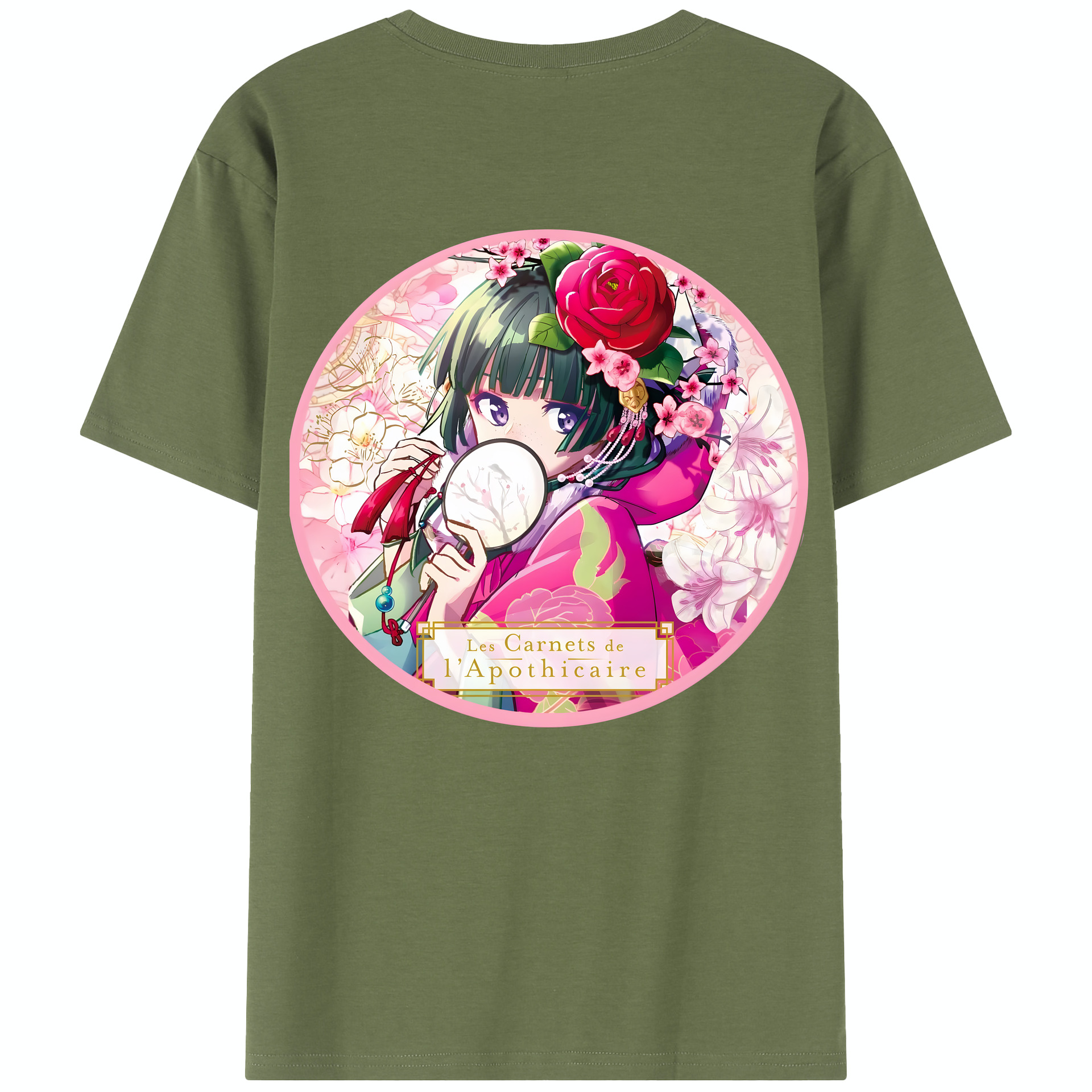 （画像用） 薬屋のひとりごと The Apothecary Diaries 綿100％半袖Tシャツ（背面プリント）